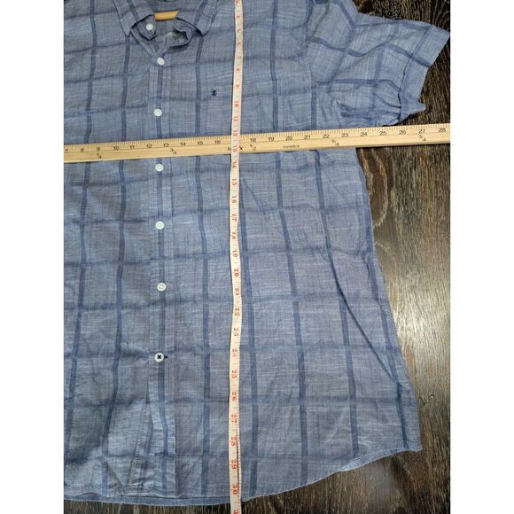 IZOD Plaid Button Down Short Sleeve Shirt XXL - Picture 6 of 6